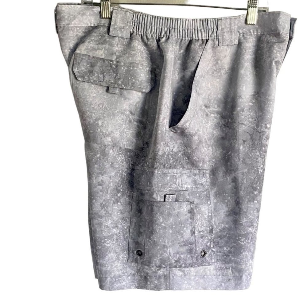 Reel Legends Bonefish Marble Print Board Shorts Men's Large NEW